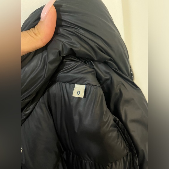 MONCLER Anet Down Puffer Peplum Jacket Coat RARE Black Size 0 fits XS-S - Picture 6 of 11